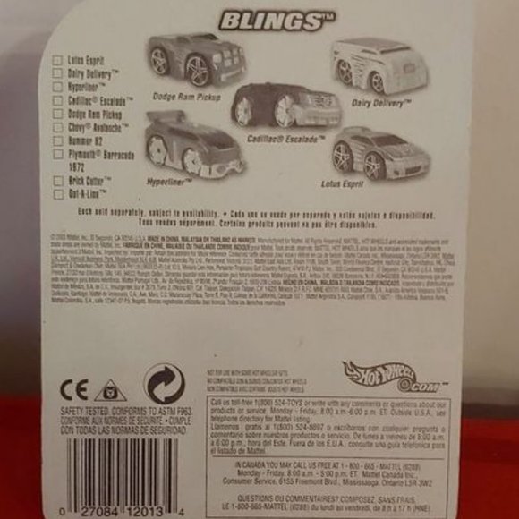 2003 HOT WHEELS, 2004 FIRST EDITIONS BLINGS BRICK CUTTER, MINT IN THE PACKAGE!!! - Picture 2 of 2
